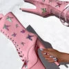 Hella Heels Butterfly Boots - 8inch - Pink