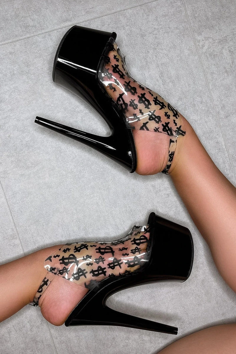 Hella Heels Make It Reign 7inch Stilettos - Black - Image 2