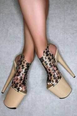 Hella Heels Make It Reign 8inch Stilettos - Sand