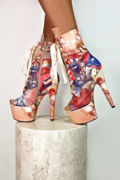 Hella Heels Renaissance Open Toe 7inch Boots - Holier Than Thou