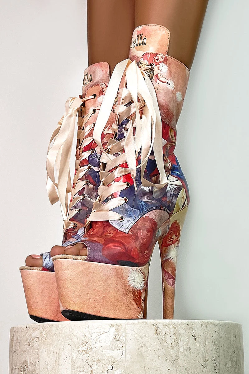 Hella Heels Renaissance Open Toe 7inch Boots - Holier Than Thou - Image 5