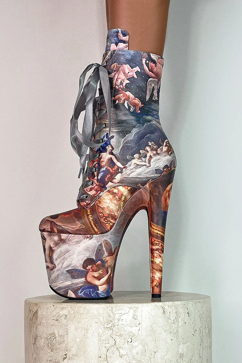 Hella Heels Renaissance 8inch Boots - Stairway To Heaven - Image 3