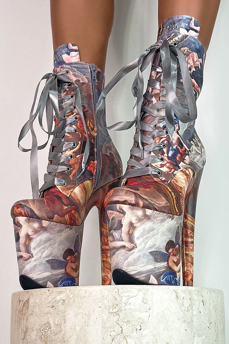 Hella Heels Renaissance 8inch Boots - Stairway To Heaven - Image 5