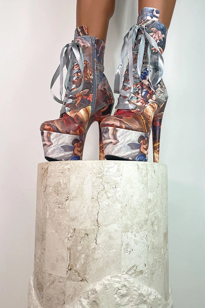 Hella Heels Renaissance 7inch Boots - Stairway To Heaven - Image 3