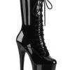 Pleaser USA Flamingo-1050 8inch Pleaser Boots - Patent Black