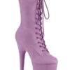 Pleaser USA Flamingo-1050FS Faux Suede 8inch Pleaser Boots - Lilac